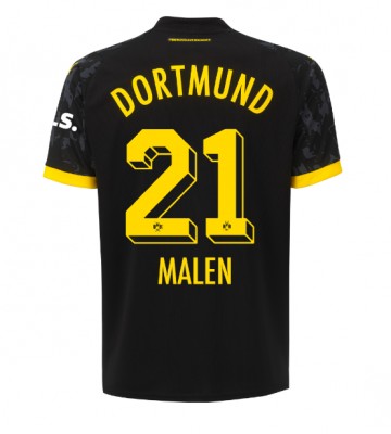 Borussia Dortmund Donyell Malen #21 Replika Udebanetrøje 2023-24 Kortærmet